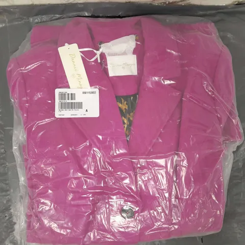 DANNNII MINOUGE SINGLE BREAST PINK COAT SIZE 20