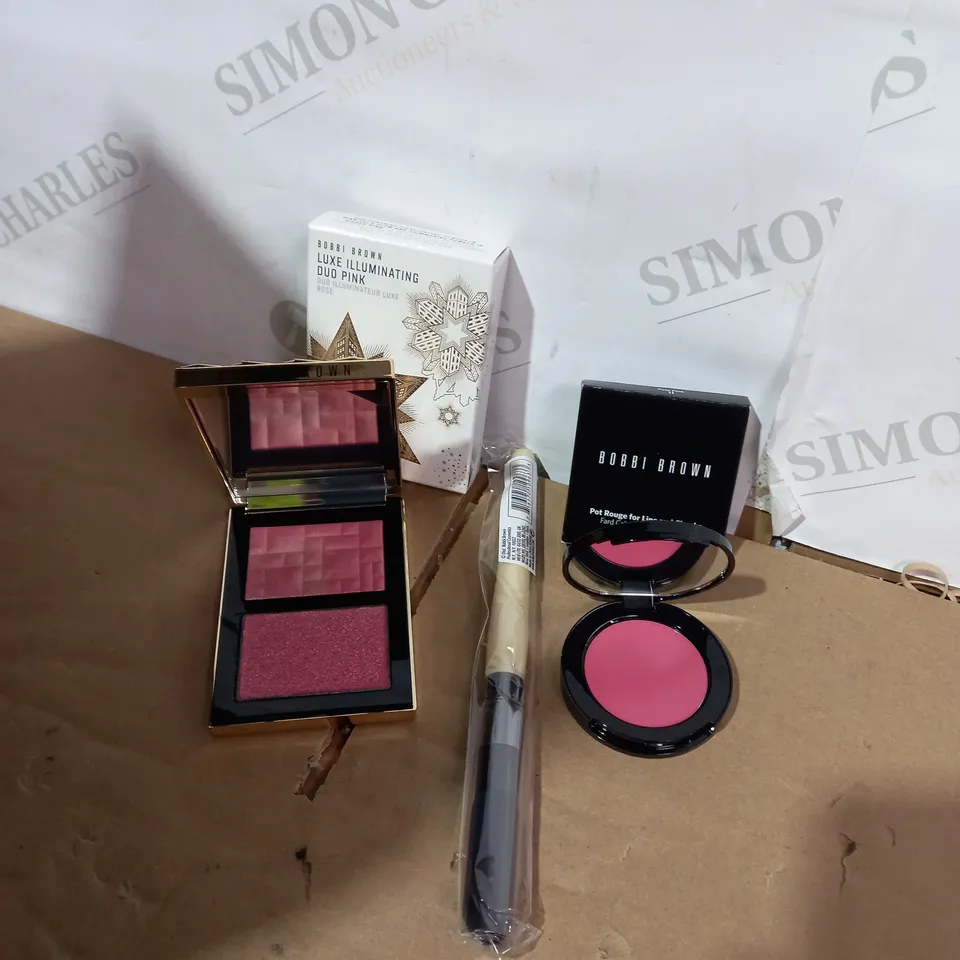 BOBBI BROWN SHEER POWDER BRUSH, POT ROUGE AND HIGHLIGHTING POWDER	