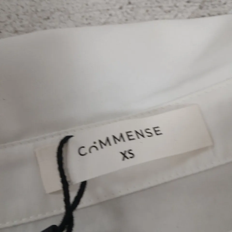 COMMENSE - WHITE BUTTON-FRONT BLOUSE – XS