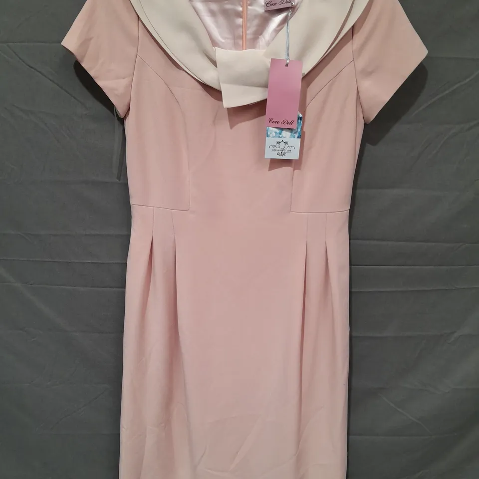 COCO DOLL COLLARED PALE PINK DRESS - 10