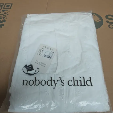 NOBODY'S CHILD CORA MIDI DRESS – WHITE BRODERIE, UK 10 (EU 38)