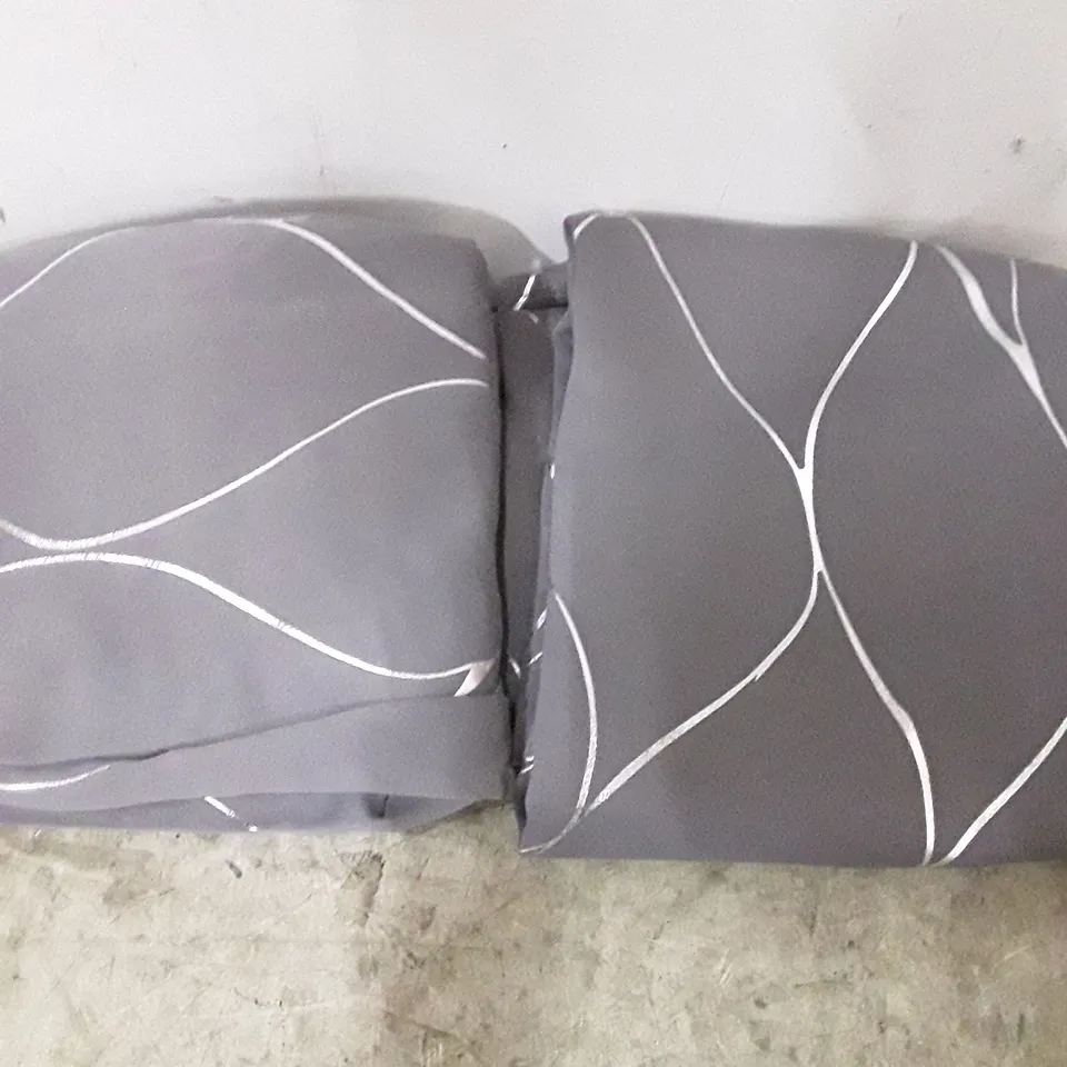 BAGGED SELIGMAN WAVE FOIL PRINTED ROOM DARKENING THERMAL CURTAINS