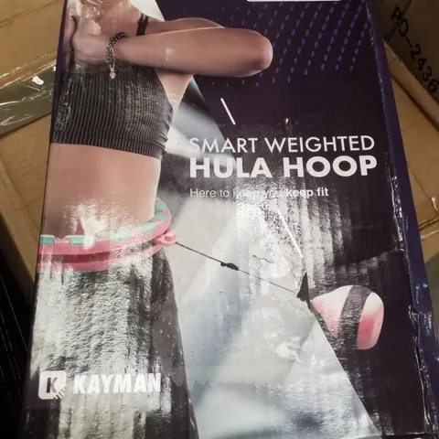 BOXED KAYMAN, SMART WEIGHTED HULA HOOP - PINK & TURQUOISE 