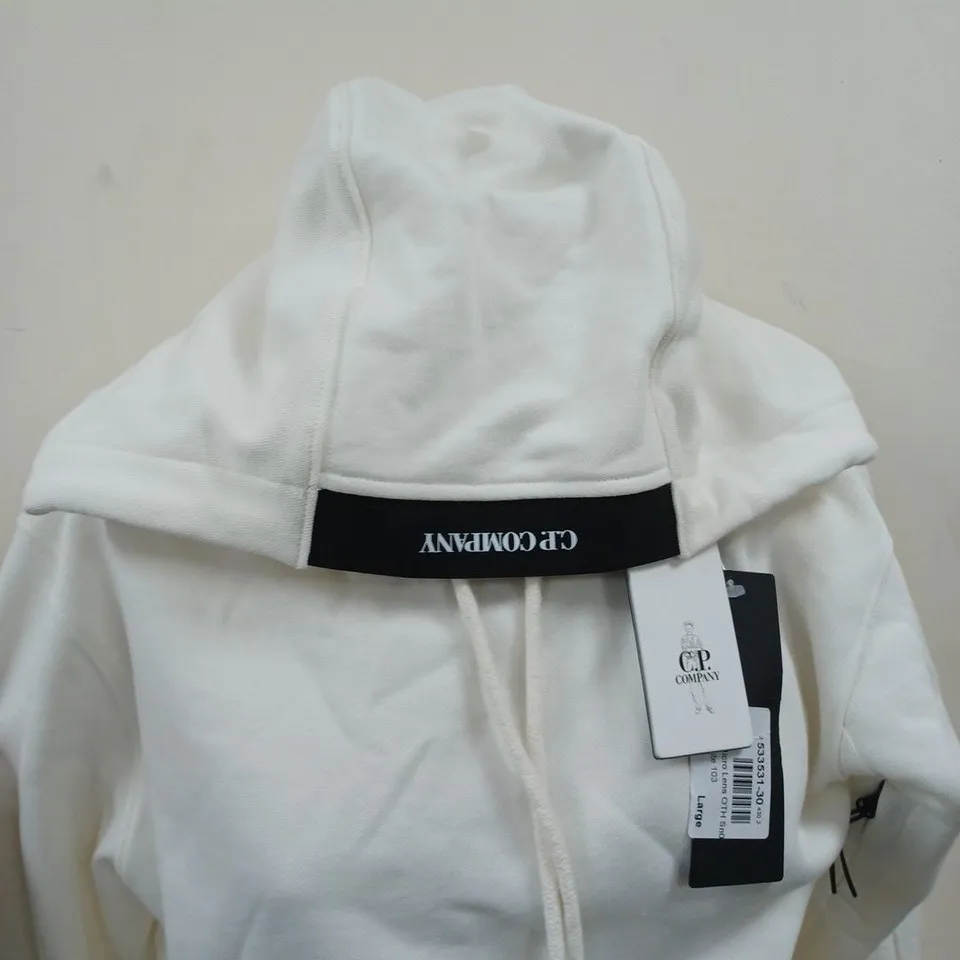 LARGE MENS CP COMPANY JUMPER GAUZE WHITE 