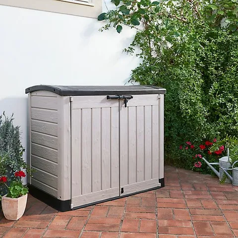 BOXED KETER STORE-IT-OUT ARC 1200L PLASTIC GARDEN STORAGE BOX