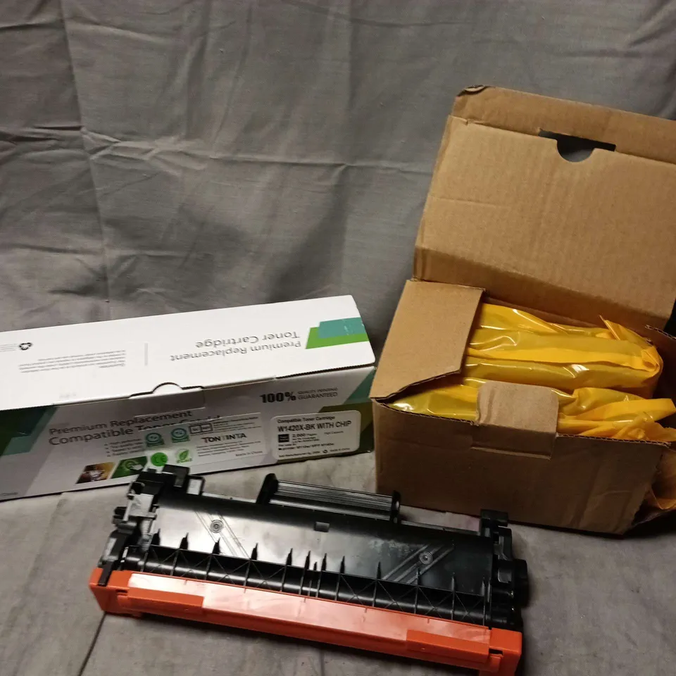 APPROXIMATELY 10 ASSORTED PRINTER TONER CARTRIDGES FROM VARIOUS BRANDS