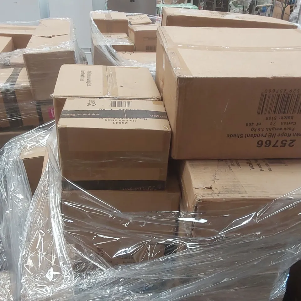 PALLET CONTAINING A VERY LARGE QUANTITY OF ASSORTED LIGHTING PRODUCTS