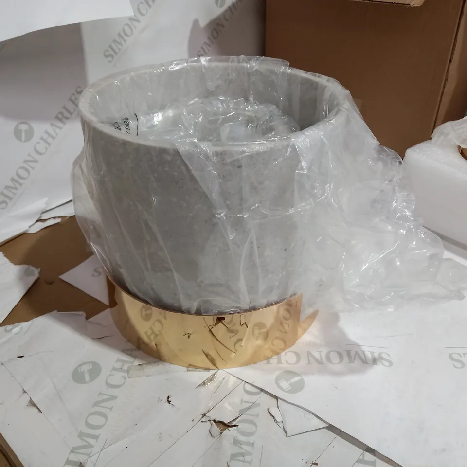 K BY KELLY HOPPEN SET OF PLANTERS GOLD