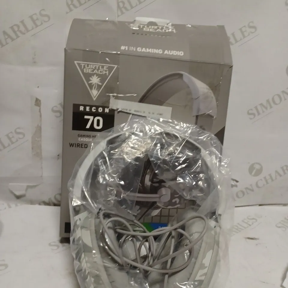 LOT OF 2 TURTLE BEACH RECON 70 MULTIPLATFORM WIRED GAMING HEADSET, SILVER