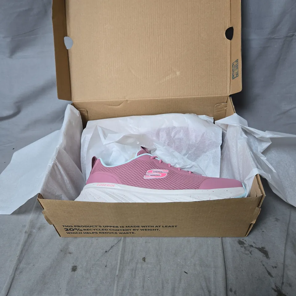 SKECHERS EDGERIDE PINK HANDS FREE SLIP ON'S UK SIZE 6