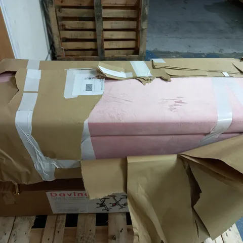 ALISON CORK ROSE VELVET OTTOMAN STORAGE BENCH PINK- COLLECTION ONLY