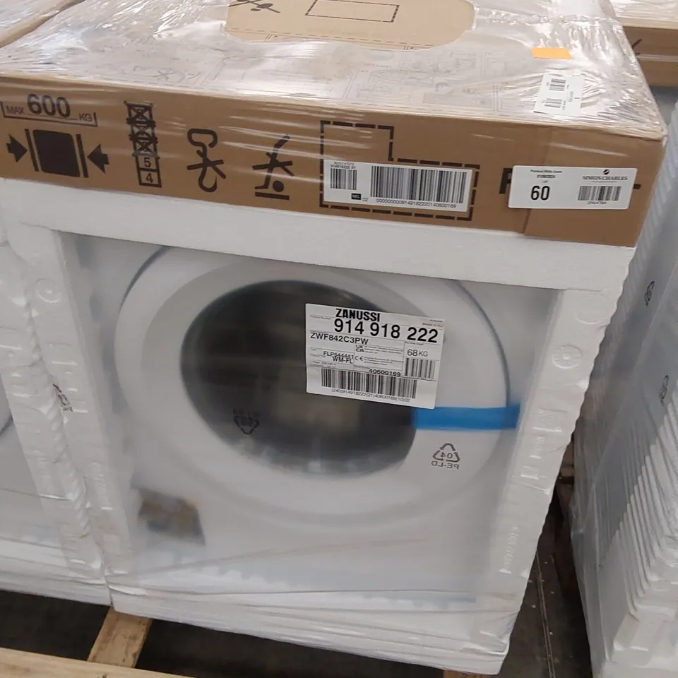 ZANUSSI ZWF842C3PW WASHING MACHINE, 8KG, 1400 SPIN, WHITE, C RATED