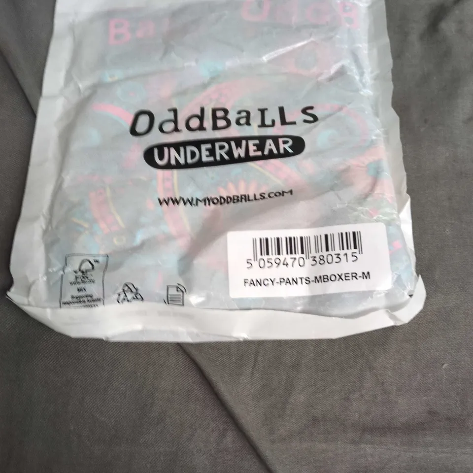 2 PAIRS OF ODDBALLS FANCY PANTS BOXER SHORTS – MEDIUM