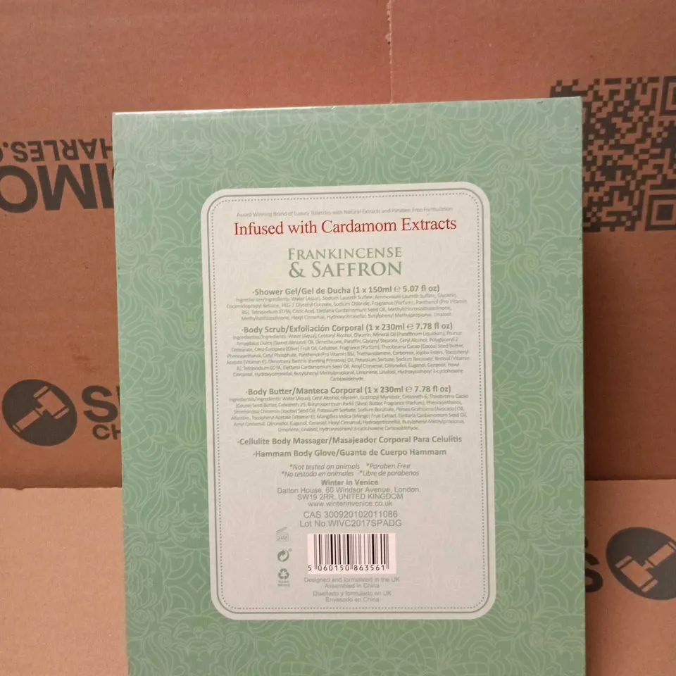 WINTER IN VENICE PAMPER BEAUTIFUL GIFT SET, FRANKINCENSE AND SAFFRON. THE RITUAL OF REJUVENATION 