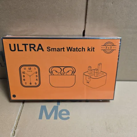 SEALED ULTRA SMART WATCH KIT – ORANGE BOXED SET (WATCH, BAND, CHARGING CABLE & MANUAL)