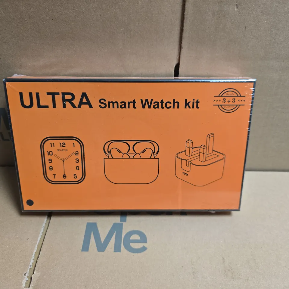 SEALED ULTRA SMART WATCH KIT – ORANGE BOXED SET (WATCH, BAND, CHARGING CABLE & MANUAL)