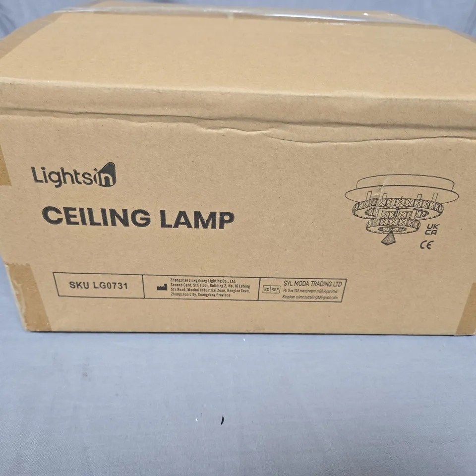 LIGHTSIN CIRCULAR LED CEILING LIGHT – ROUND, LAVENDER FINISH (BOXED)