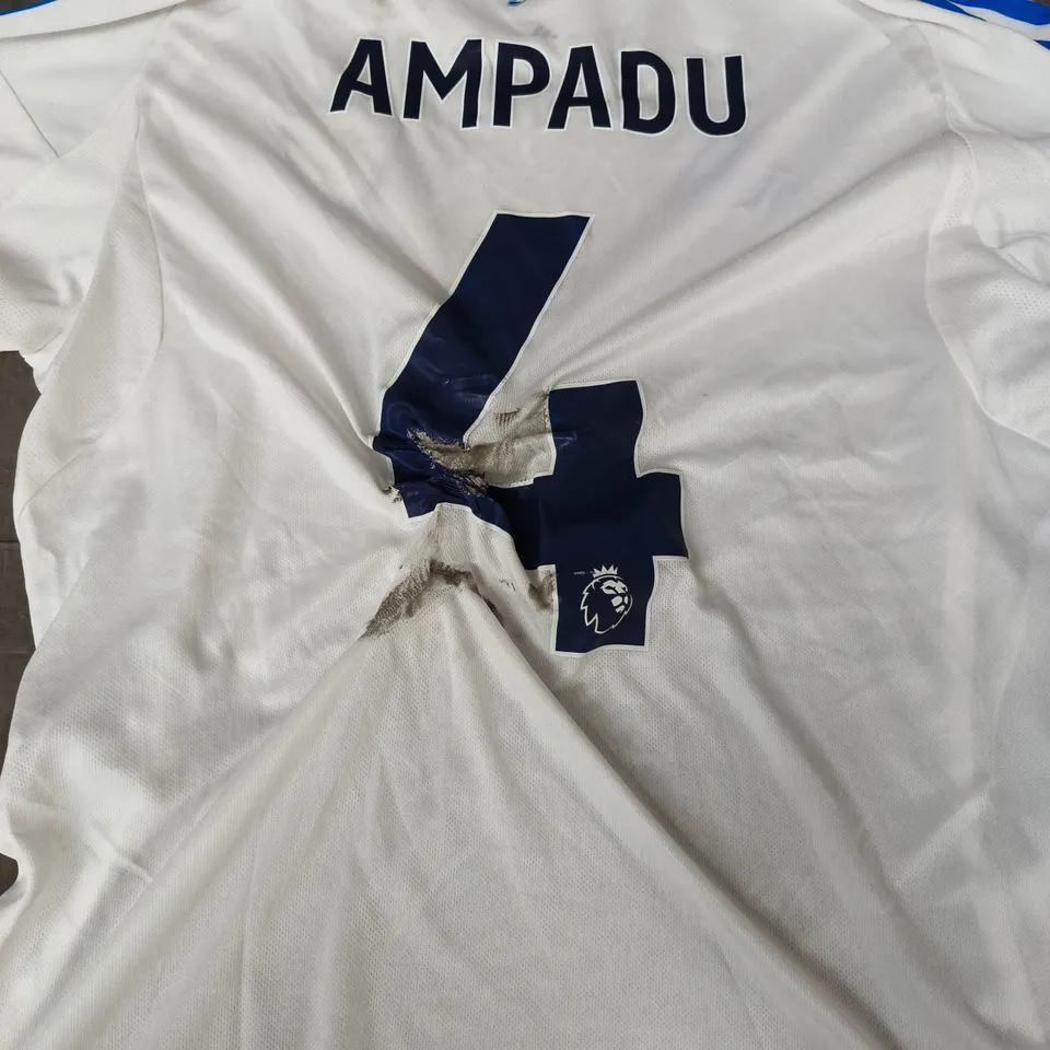 ADIDAS LEEDS FOOTBALL JERSEY - AMPADU NUMBER 4