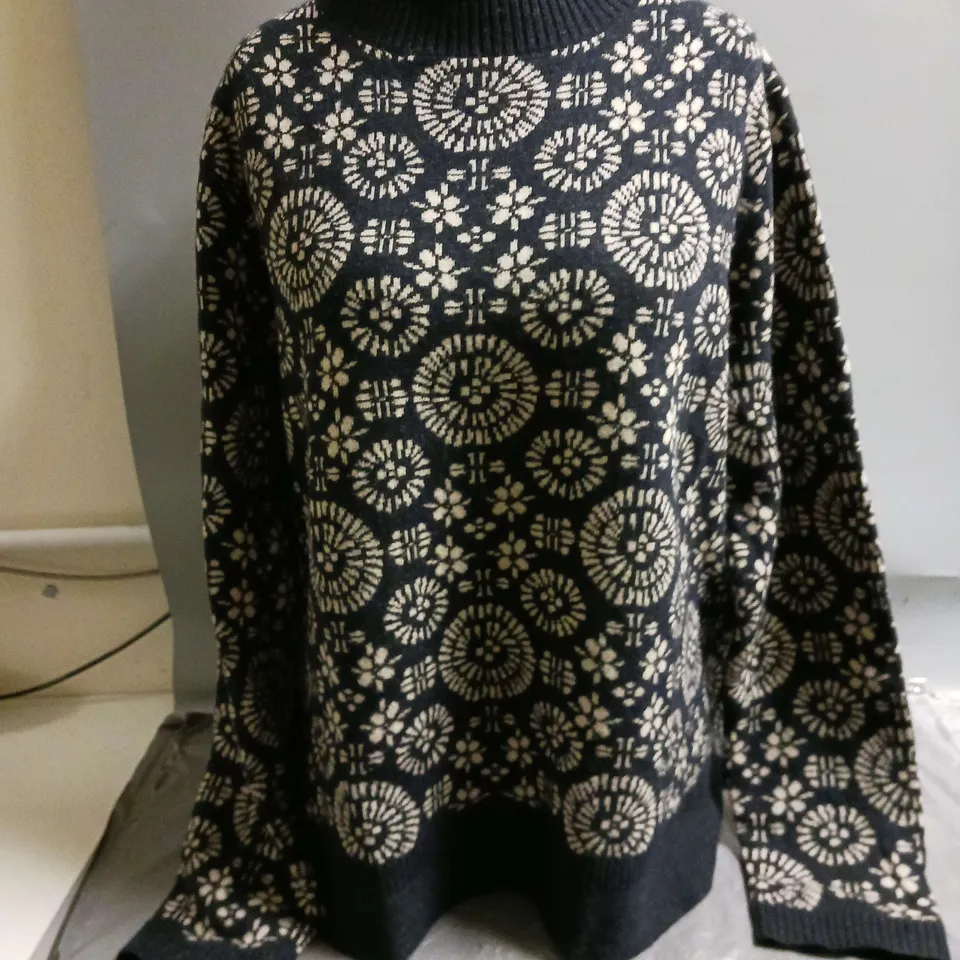 SEASALT CORNWALL LADIES JUMPER BLUE MULTI SIZE 16