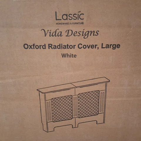 BOXED LASSIC LARGE OXFORD RADIATOR COVER - WHITE