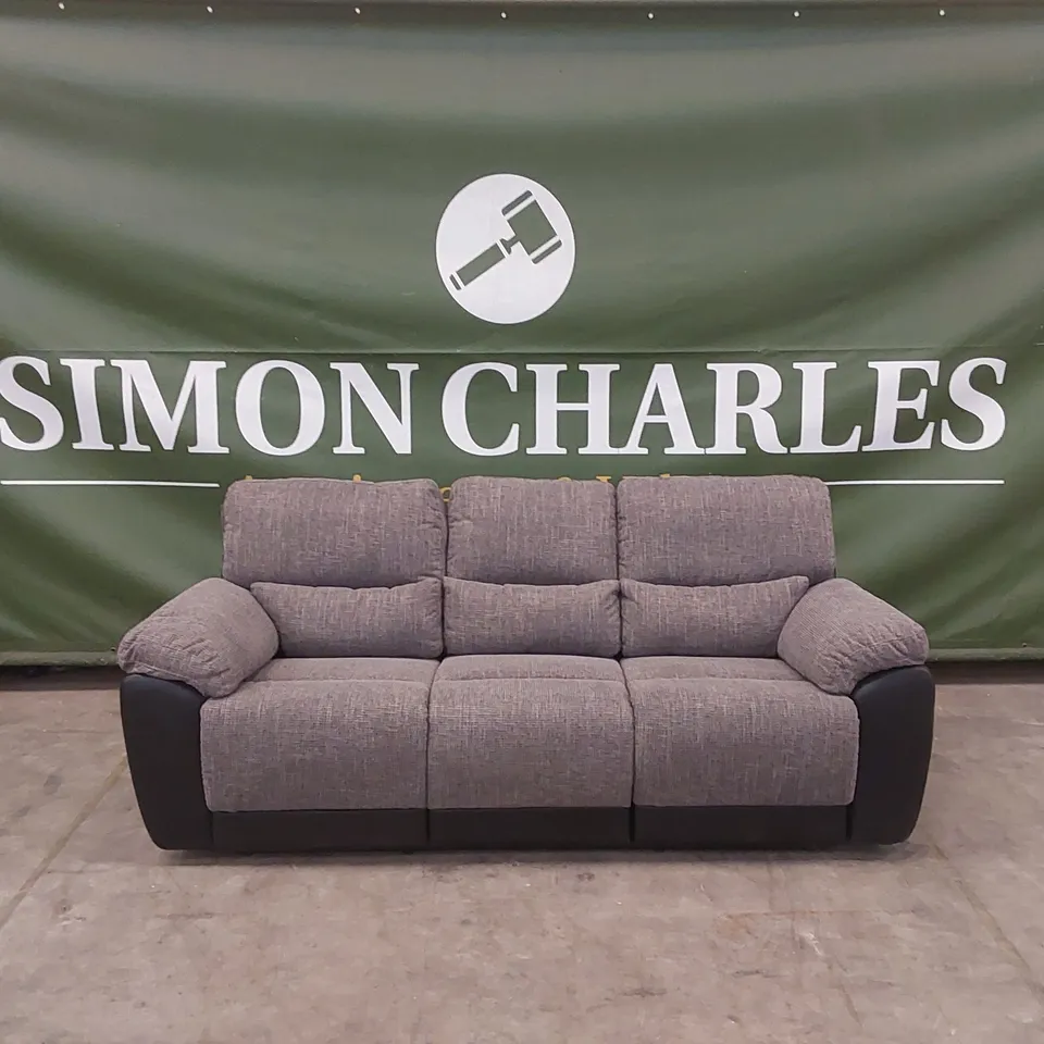 SANTORI 3 SEATER HIGH BACK MANUAL RECLINER SOFA RRP £849