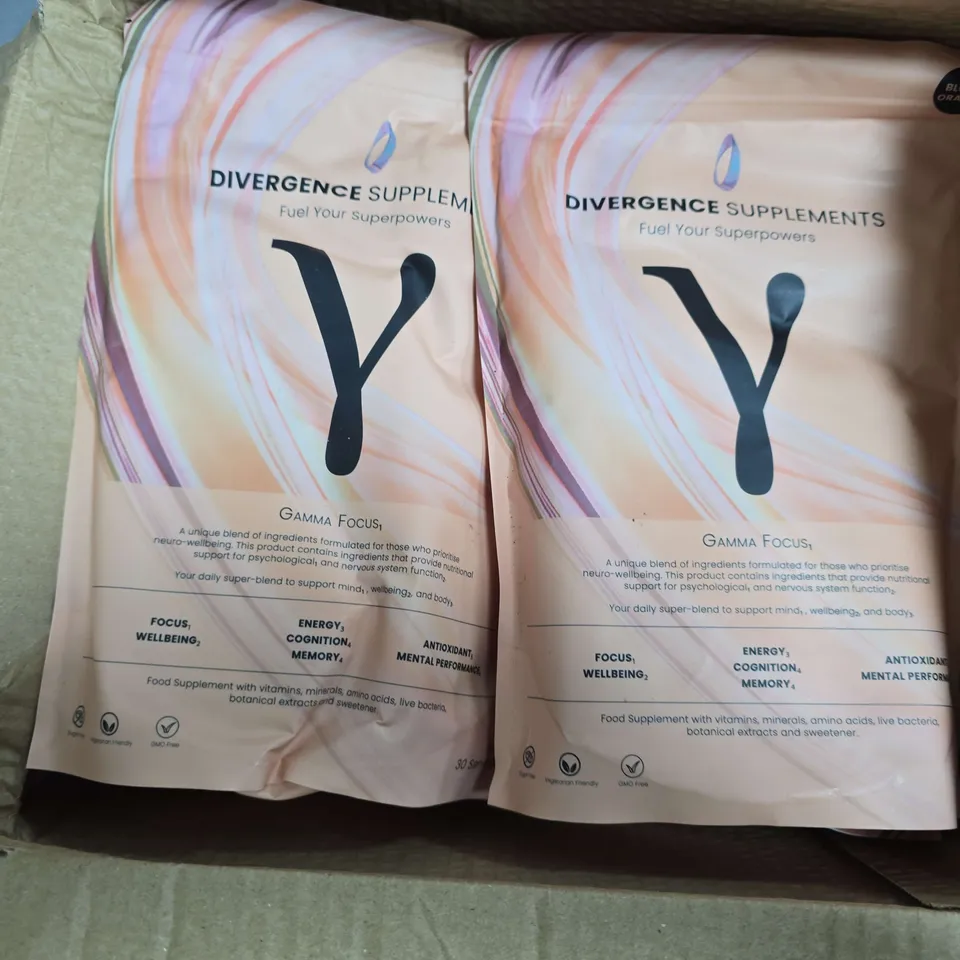 APPROXIMATELY 8 DIVERGENCE SUPPLEMENTS GAMMA FOCUS BLOOD ORANGE (540G)