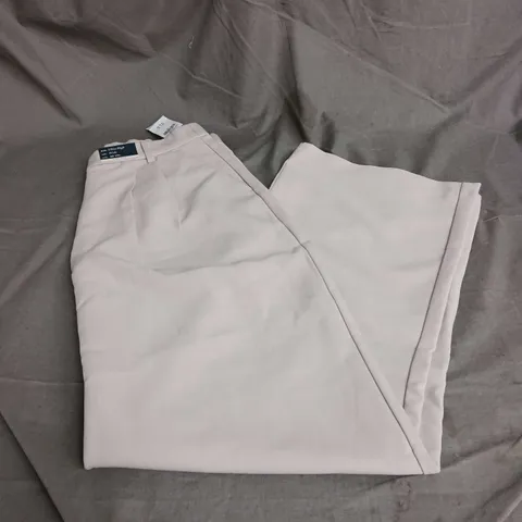 ABERCROMBIE & FITCH ULTRA HIGH RISE WIDE LEG PLEATED TROUSERS IN STONE SIZE 30/10R