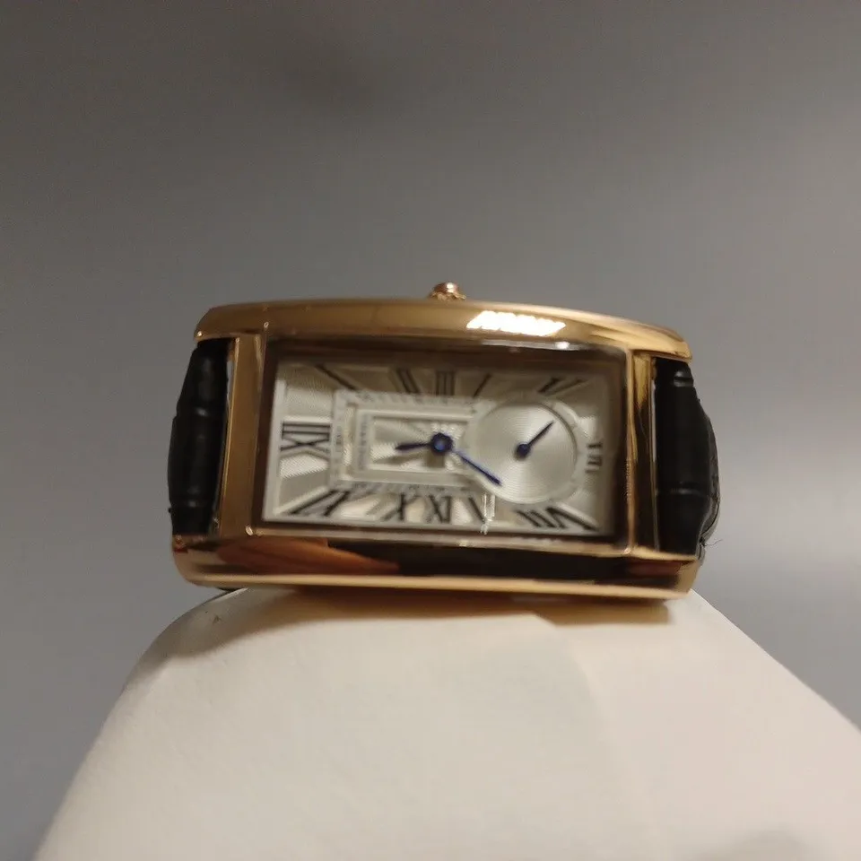 LADIES STOCKWELL WATCH – TEXTURED DIAL WITH SUB DIAL MINUTE HAND – LEATHER STRAP