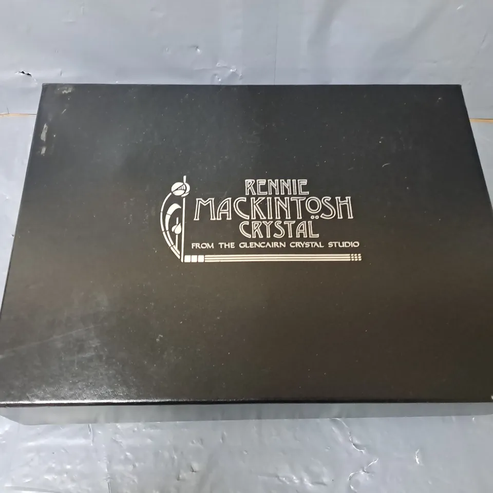 BOXED RENNE MACKINTOSH CRYSTAL STUDIO 6PC GLASS SET - COLLECTION ONLY