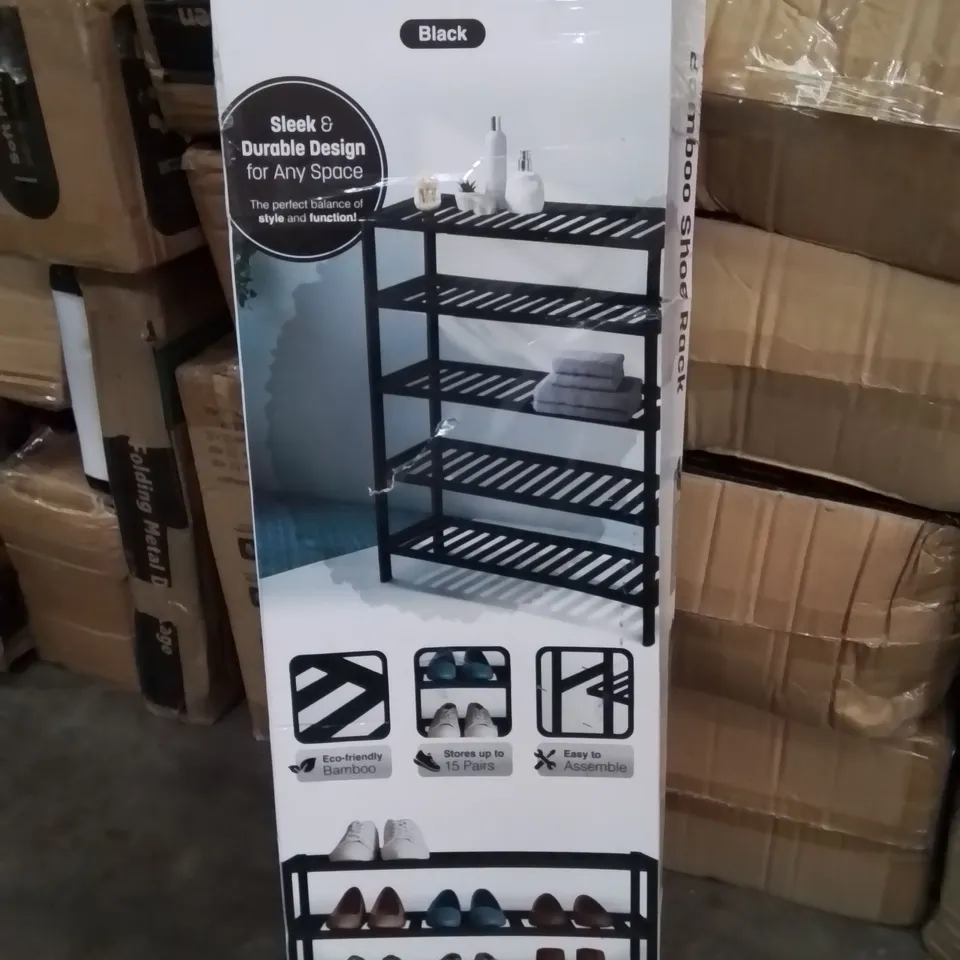 BOXED KEPLIN BAMBOO SHOE RACK