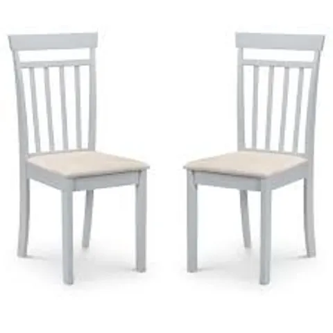 BOXED SET OF 2 JULIAN BOWEN COAST DINING CHAIRS - PEBBLE GREY (1 BOX)