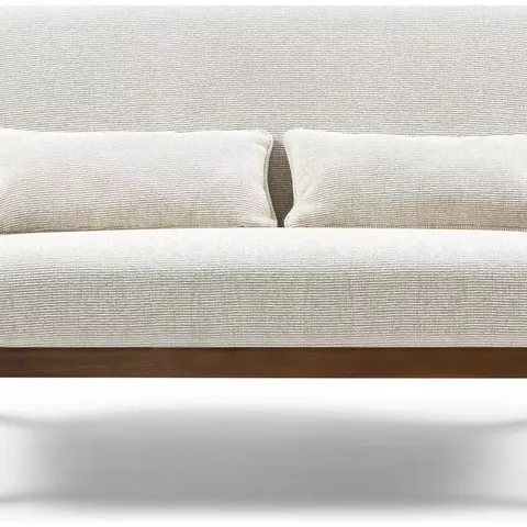 BOXED KYOTO LEAH FABRIC 2 SEATER SOFA - NATURAL