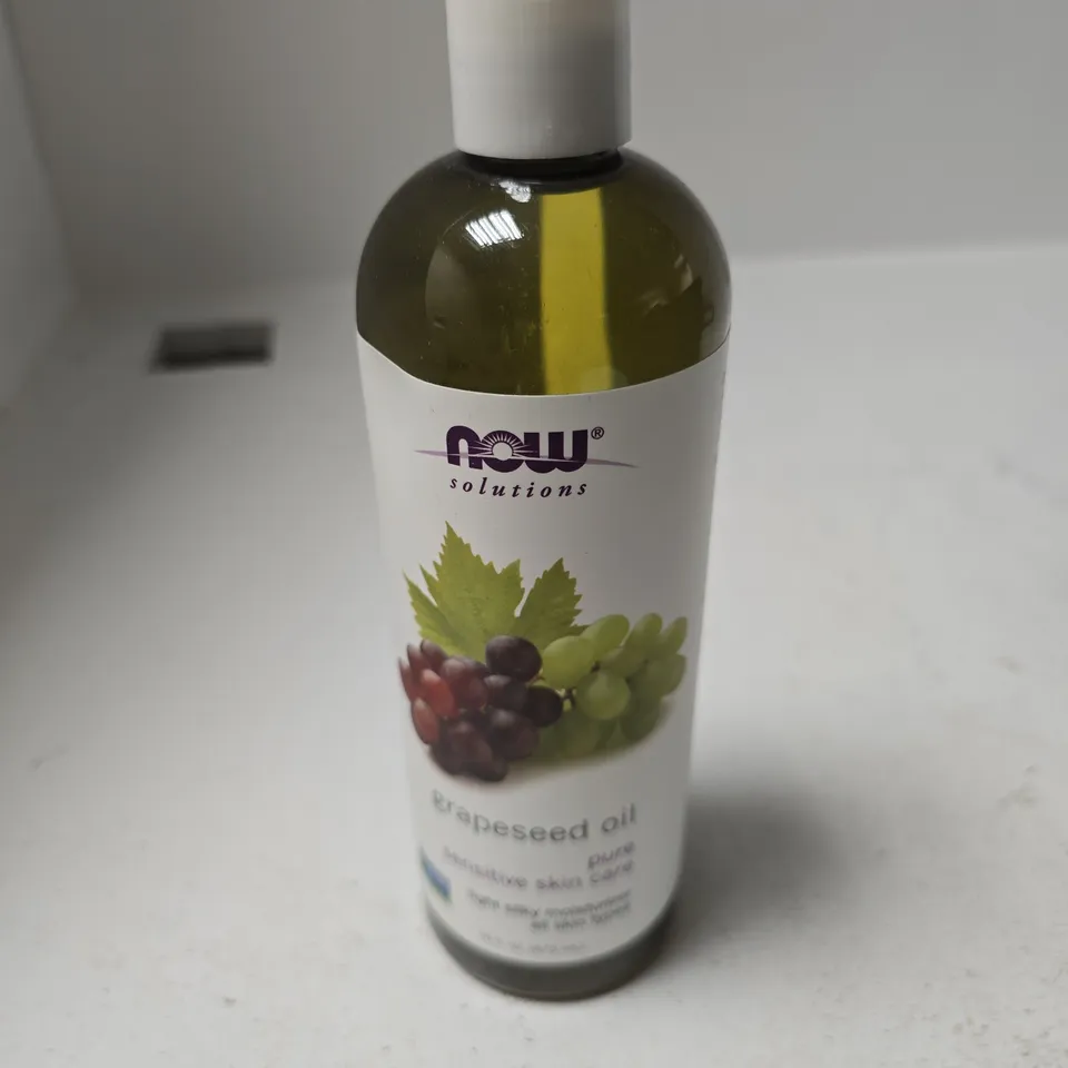 NOW SOLUTIONS GRAPESEED OIL – PURE, FOR SKIN CARE - 473ML