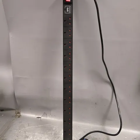UNBRANDED 1U 12 WAY 13A MAINS SOCKETS TO PLUG VERTICAL SURGE PROTECTED PDU