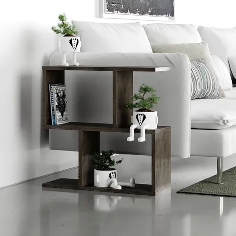 BOXED BARBARA SIDE TABLE DARK COFFEE