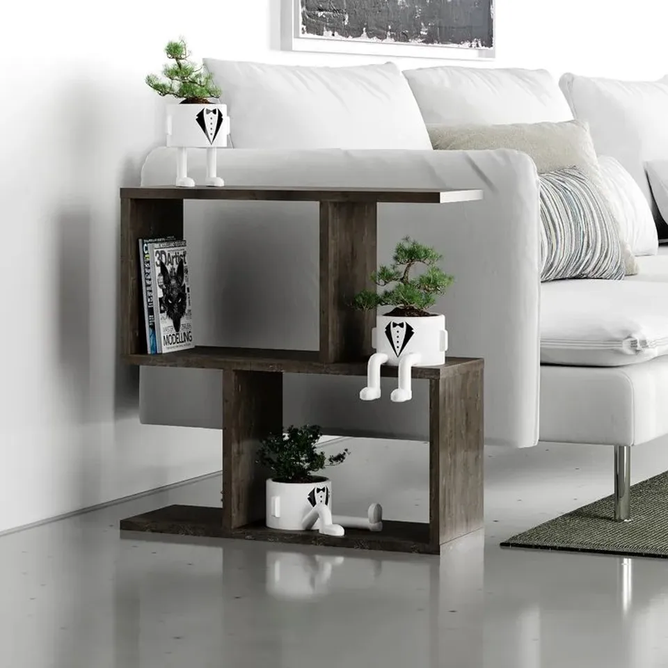 BOXED BARBARA SIDE TABLE DARK COFFEE