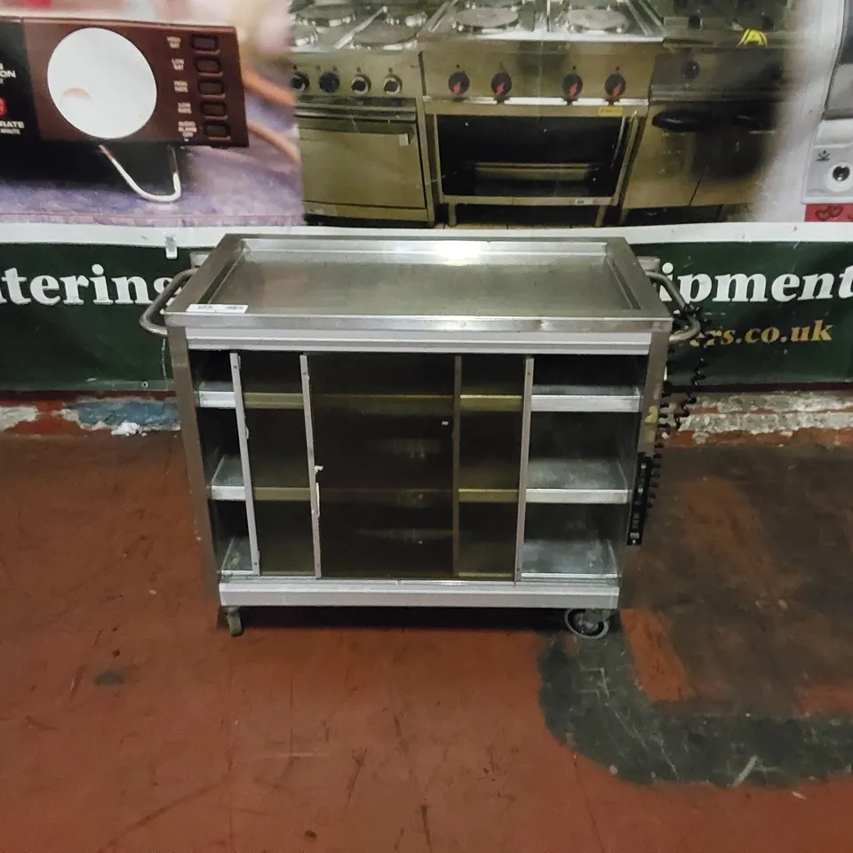 GRUNDY G-MAID HOT TROLLEY CUPBOARD MOBILE FOOD WARMER 