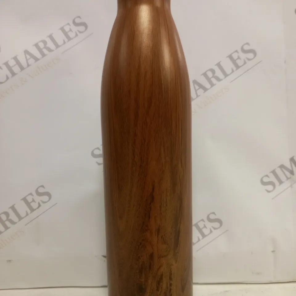 MINISO STAINLESS STEEL DRINKS BOTTLE IN WOOD EFFECT