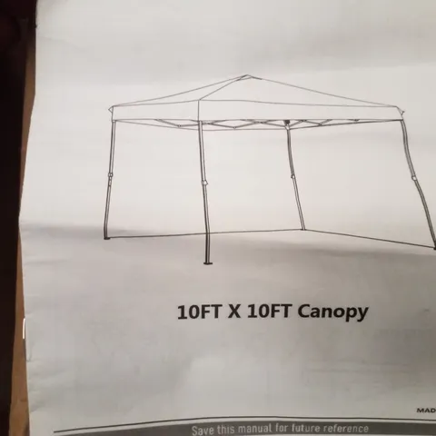 BOXED 10×10FT CANOPY - BLACK
