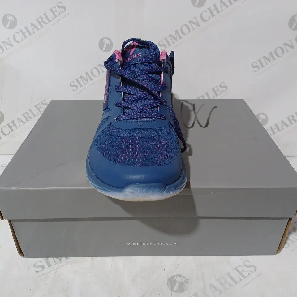 BOXED VIONIC 333 MILES TRAINERS IN INDIGO SIZE 8