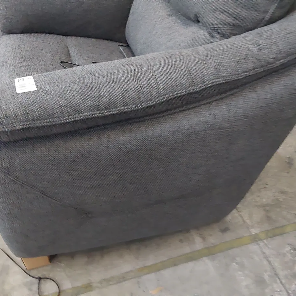 QUALITY BRITISH DESIGNER G PLAN JACKSON POWER RECLINING EASY CHAIR ROCHE SLATE FABRIC 