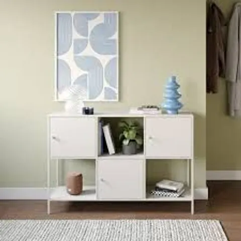 BOXED CORIN METAL LOW SHELVING - STONE