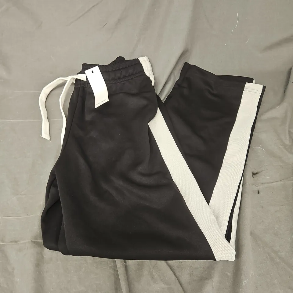 MARVOTTI STRIPE TRACK PANT IN BLACK SIZE S