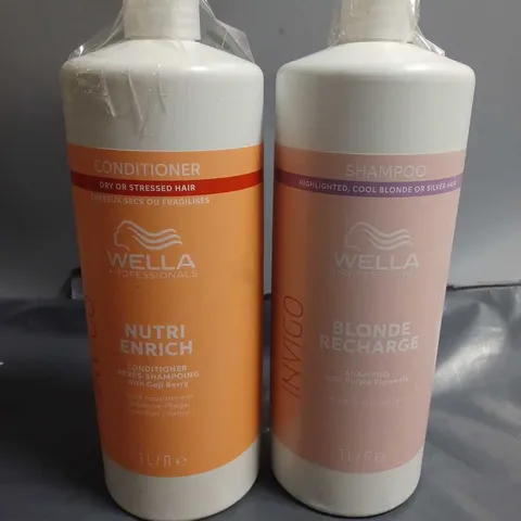 LOT OF 6 WELLA 1-LITRE SHAMPOO & CONDITIONERS