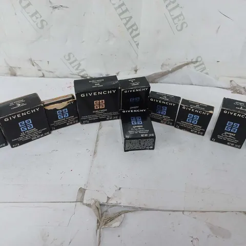 APPROXIMATELY 10 ASSORTED BOXED GIVENCHY PRODUCTS TO INCLUDE SUBLI'MINE COMPACT CREAM FOUNDATION (7g), LE PRISME 4 COLORS FOR EYES, SHADOW SHOW, ETC