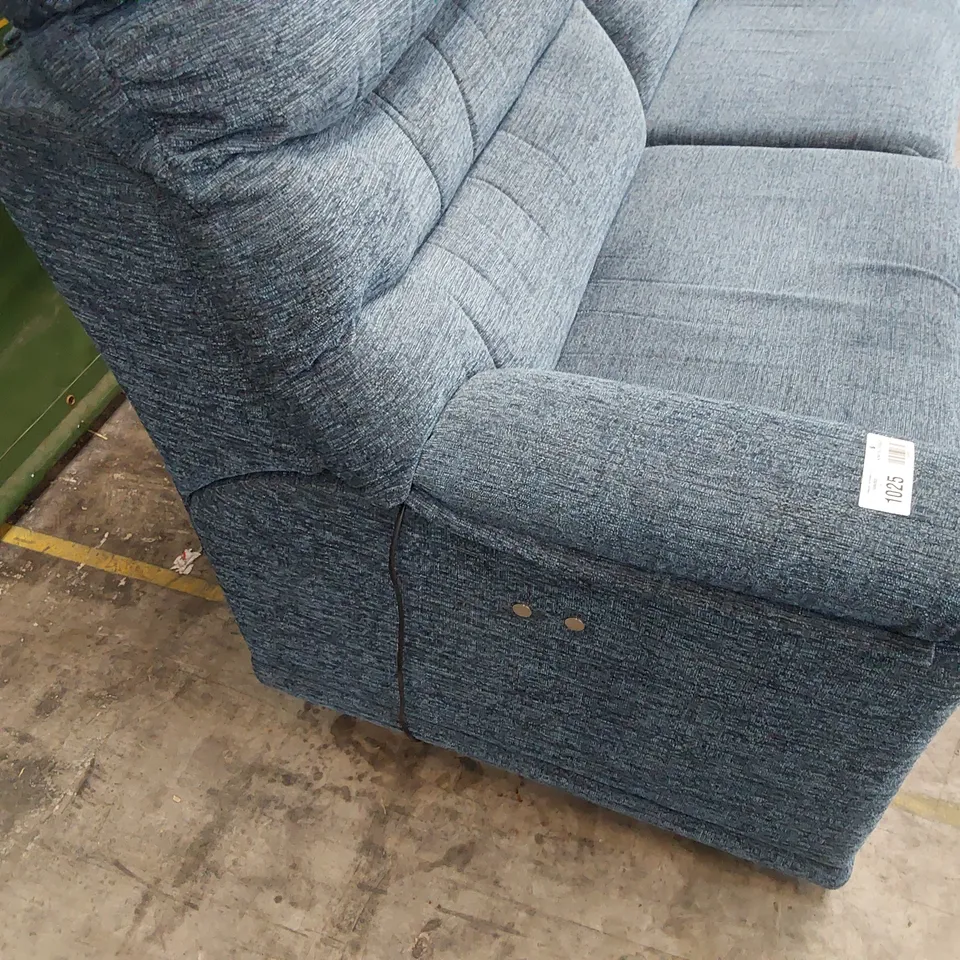 QUALITY BRITISH DESIGNER G PLAN MALVERN POWER RECLINING THREE SEATER SOFA REEF MIDNIGHT FABRIC 