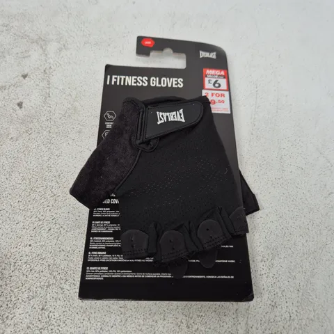 EVERLAST I FITNESS GLOVES – LARGE, BLACK