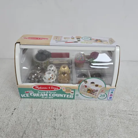 MELISSA & DOUG SCOOP & SERVE ICE CREAM COUNTER 