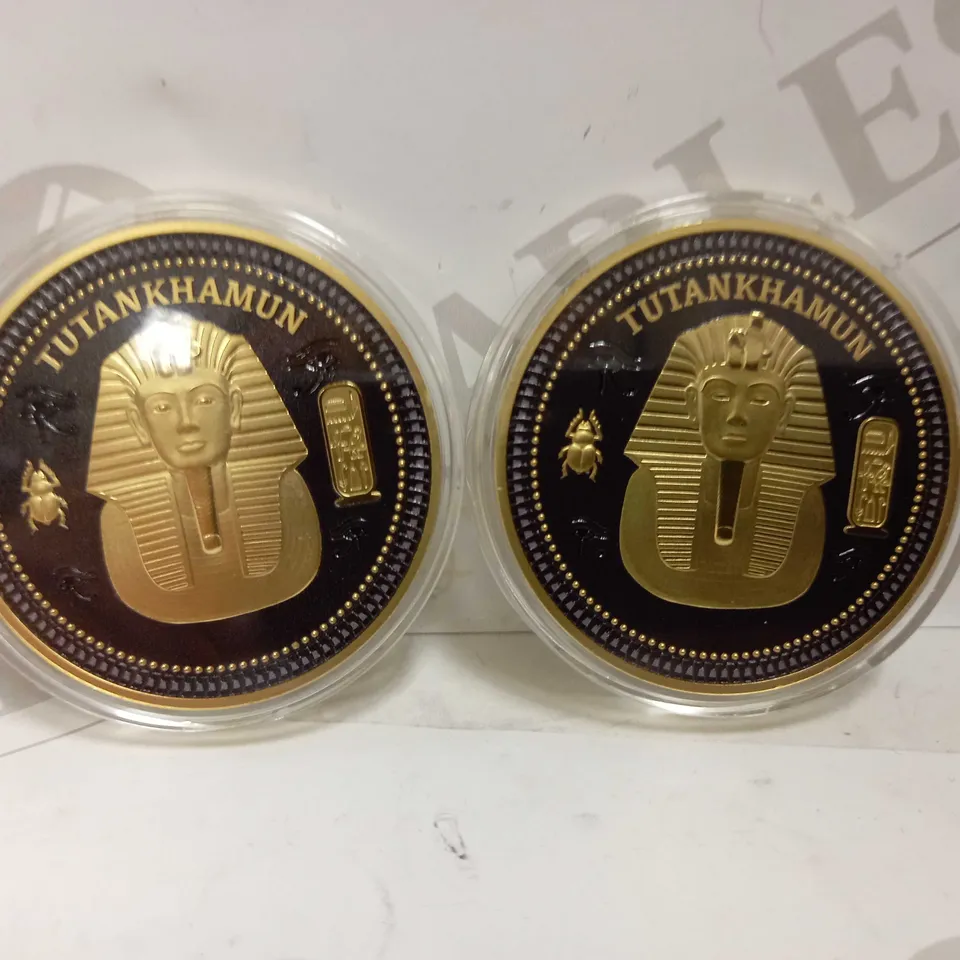 LOT OF 2 TUTANKHAMUN SOLOMON ISLAND HALF DOLLAR COINS