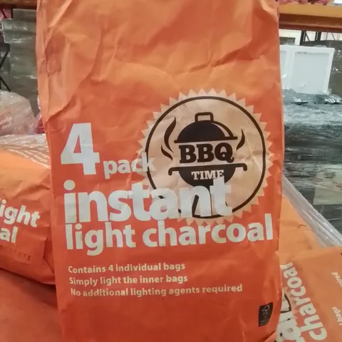 PALLET CONTAINING APPROXIMATELY 100 BRAND NEW 4 PACK INSTANT LIGHT CHARCOAL BAGS